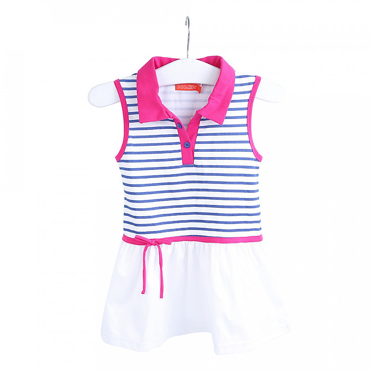 Đầm Sát Nách Bé Gái VTA Kids BG50205 Phối Sọc