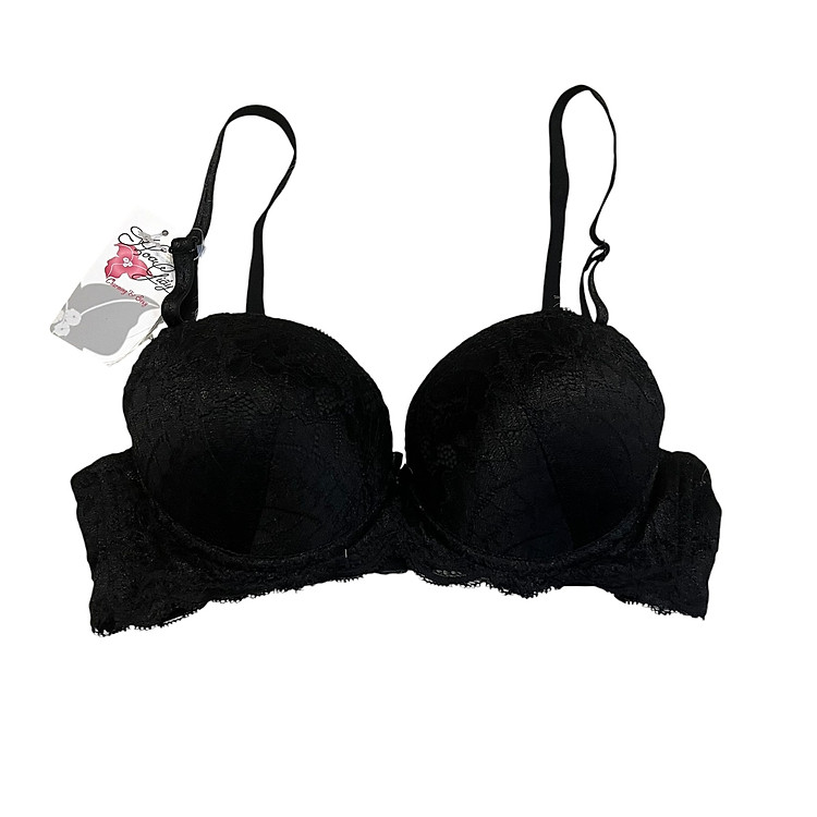 Áo lót hoa giấy HG293322 ren hoa đính nơ mút dày 3cm nâng ngực