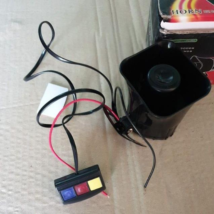 Còi hú 3 nút gắn xe máy xe điện