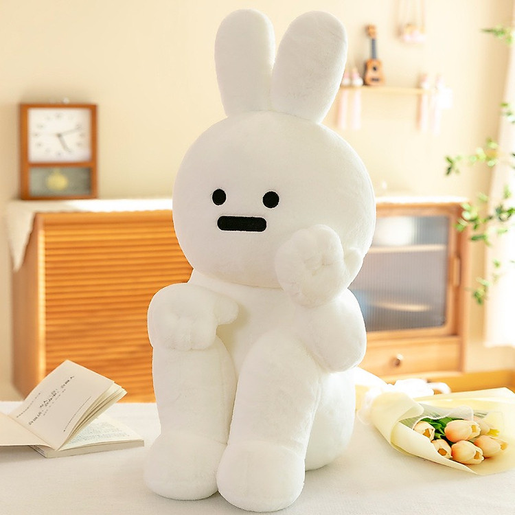 Mua Gấu bông thỏ suy tư 40cm - Hồng Chính hãng Tiết kiệm - Hình ảnh 5