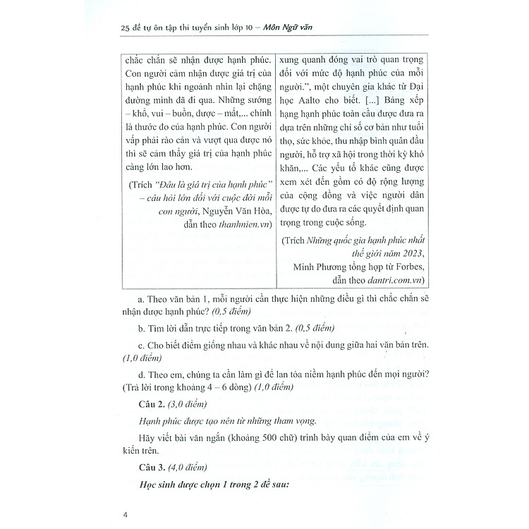 25 Đề Tự Ôn Tập Thi Tuyển Sinh Lớp 10 Môn Ngữ Văn - Ảnh 4