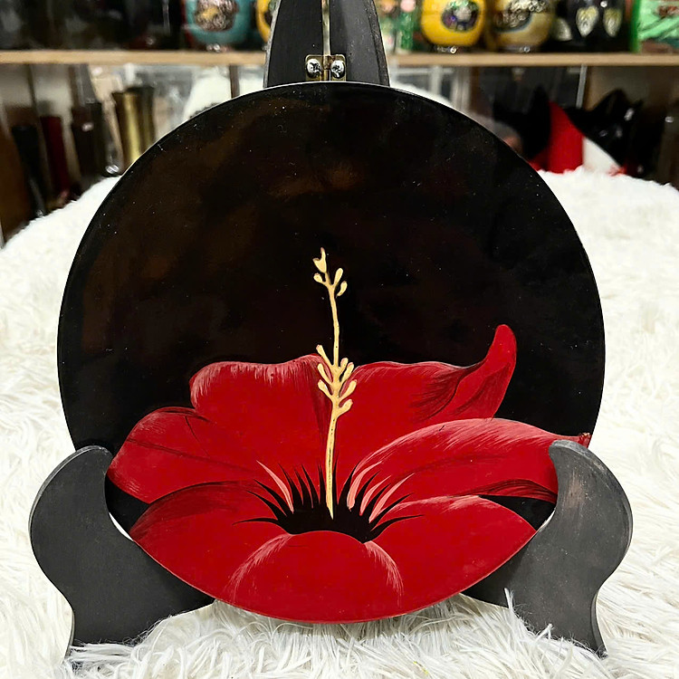 Dĩa Sơn Mài Thanh Bình (Size 20 cm) - Ảnh 2