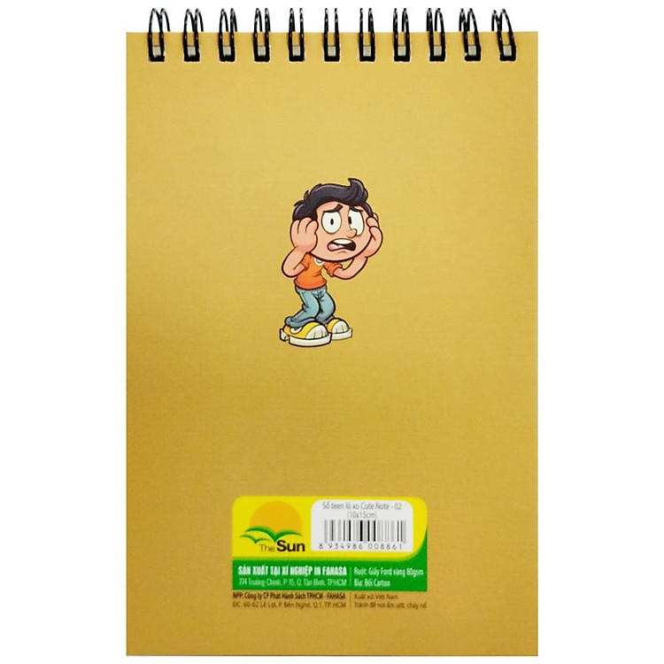 Sổ Lò Xo Teen Không Kẻ Có Chấm 80gsm Cute Note - The Sun - Ảnh 3