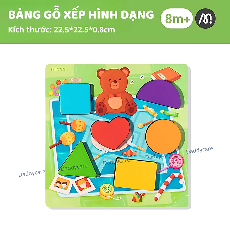 Bảng gỗ ghép hình Mideer cho bé Chính hãng Tiết kiệm - Hình ảnh 3