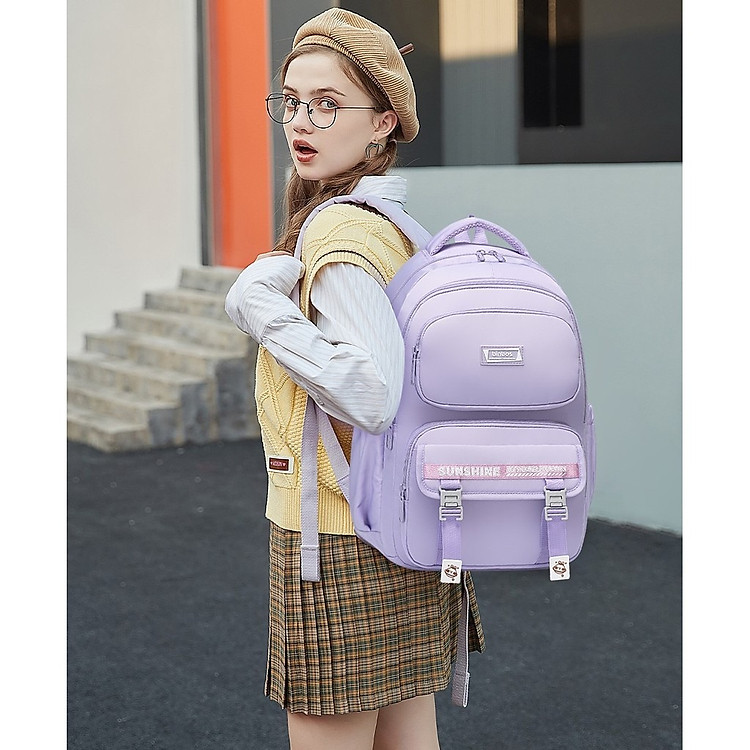 Balo học sinh BINBES B-3530 chống thấm nước (màu đen) - Ảnh 4