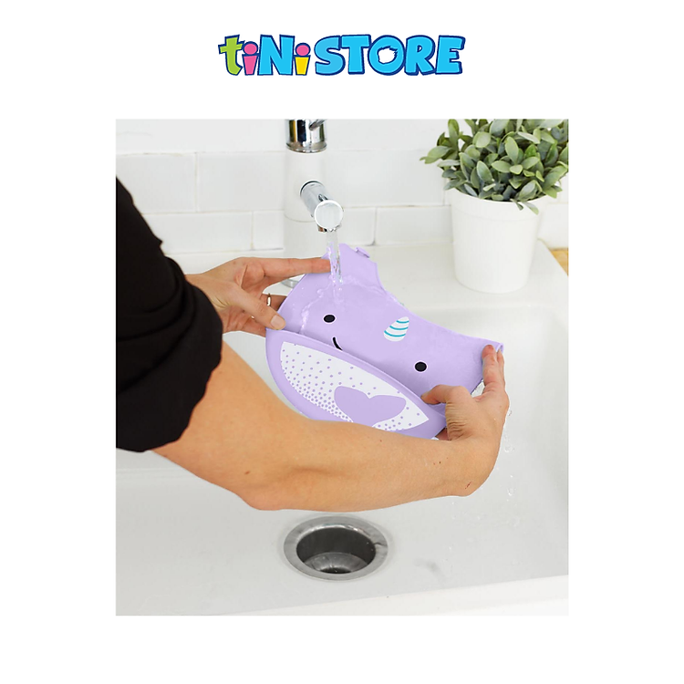 Yếm ăn silicone Zoo Skip Hop - Kỳ lân Chính hãng Ưu đãi - Hình ảnh 3