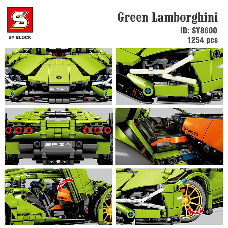 Mua Đồ Chơi Lắp Ghép Xe Lamborghini SY8600 Chính hãng Giá rẻ - Hình ảnh 4