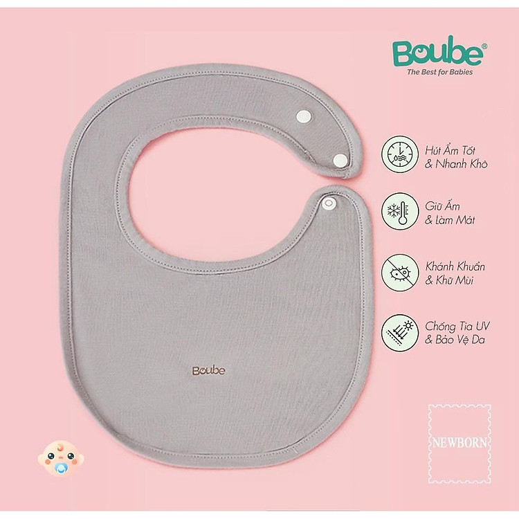 Khăn yếm tròn Boube cho bé sơ sinh Chính hãng Giá tốt - Hình ảnh 4