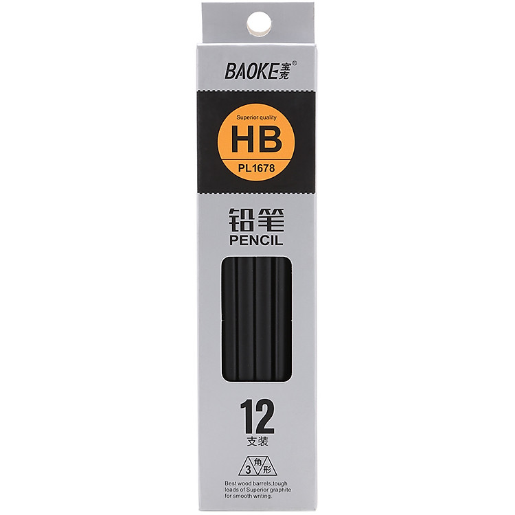 Hộp 12 Cây Chì Chuốt HB Baoke PL 1678