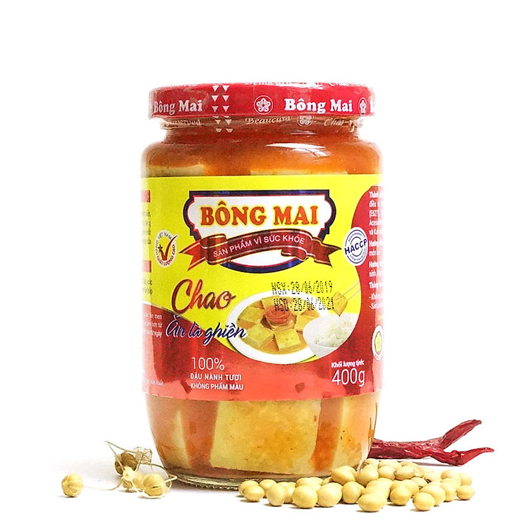 Chao Bông Mai - Vị chay thuần Việt (hũ thuỷ tinh cao cấp - 400g)