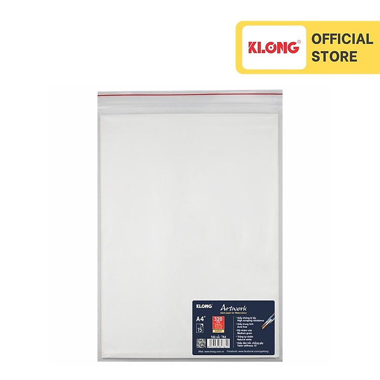 Giấy Vẽ Màu Nước KLONG A4+ (15 tờ)