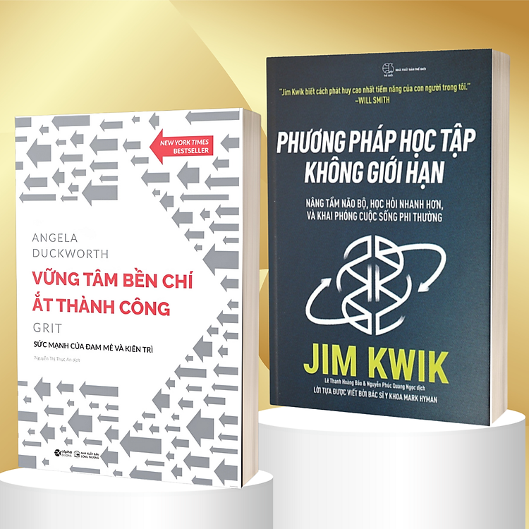 Combo Phương Pháp Học Tập Không Giới Hạn + Grit - Vững Tâm Bền Chí Ắt Thành Công
