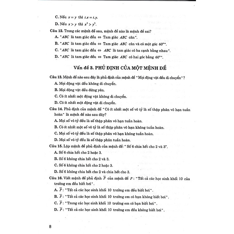 Câu Hỏi Và Bài Tập Trắc Nghiệm Toán 10 - Ảnh 7