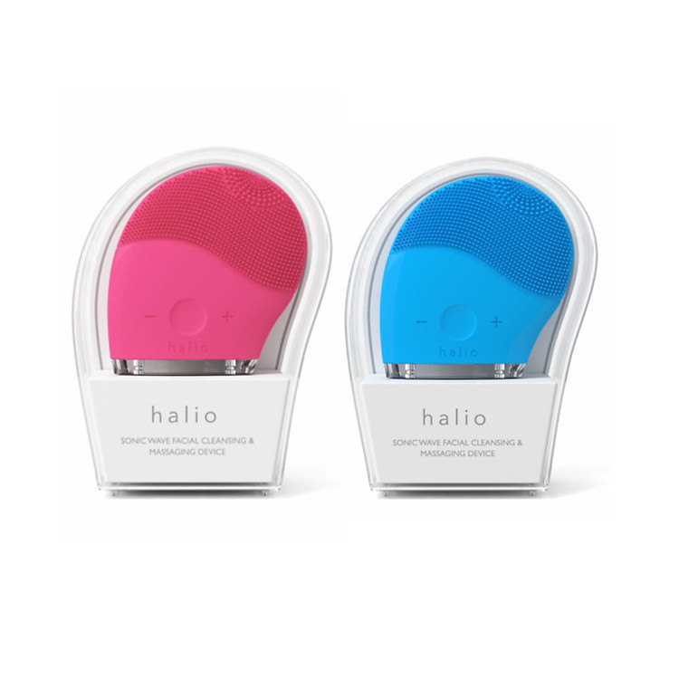 Combo 2 Máy Rửa Mặt Và Mát Xa Da Mặt Halio Hot Pink + Sky Blue (hồng đậm + xanh)