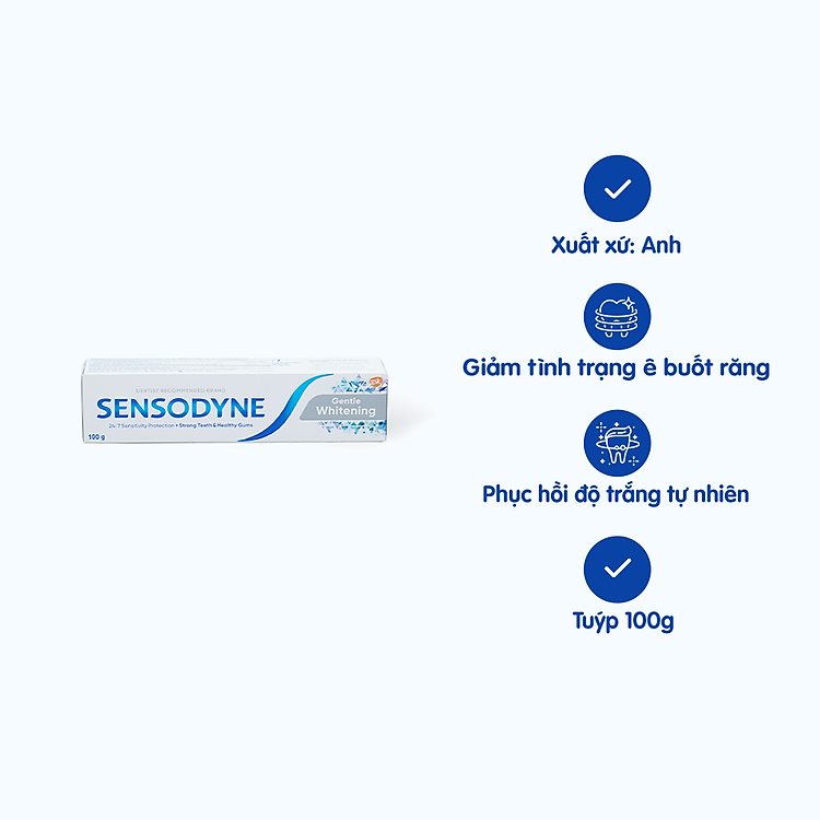 Kem Đánh Răng SENSODYNE Gentle Whitening (tuýp 100g)