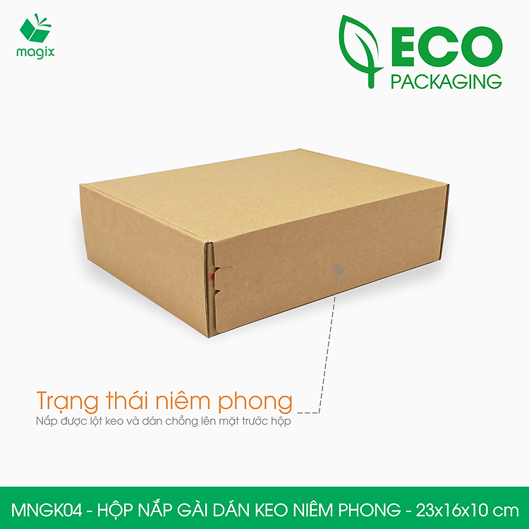 Hộp Carton Nắp Gài Hồng (100 chiếc) 23x16x10cm - Ảnh 3
