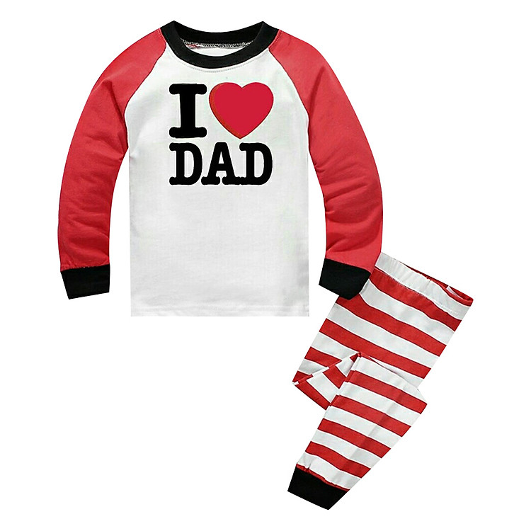 Bộ I Love Mom Dad BONCHOP BBGBT110125732DADĐỎ