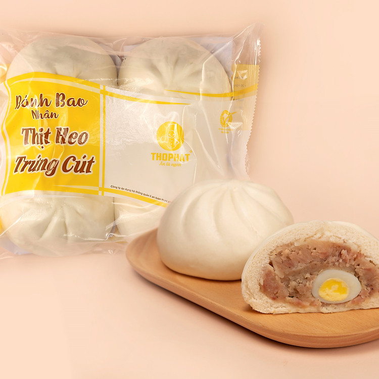 Bánh Bao Nhân Thịt Heo Trứng Cút THỌ PHÁT FOOD 560g (1 trứng)