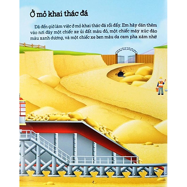 Cuốn Sách Bóc Dán Đầu Tiên Của Tớ - Xe Tải Và Máy Xúc Đào - Ảnh 5