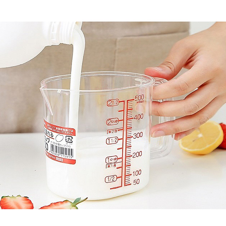 Bộ 2 Ca đong chia vạch làm bánh 500ml- Hàng nội địa Nhật