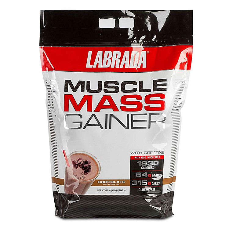 Sữa tăng cân tăng cơ cao cấp Muscle Mass Gainer hương Chocolate bịch 5.4 kg hỗ trợ tăng cân tăng cơ nhanh cho người gầy kén ăn, khó hấp thụ thức ăn tự nhiên