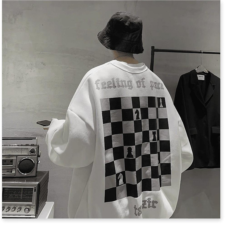ÁO SWEATER NAM - ÁO NỈ DÀI TAY HÌNH BÀN CỜ KHÁNH AN STORE
