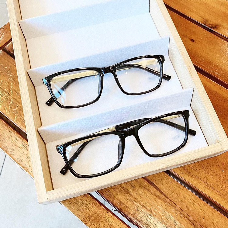 Kính cận không độ cao cấp - Gọng kính giả cận Hàn Quốc BDMB510 (Đen)