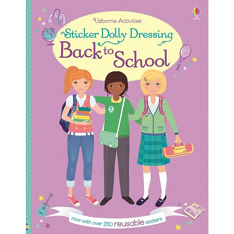 Tiếng Anh – Usborne Sticker Dolly Dressing Back to School