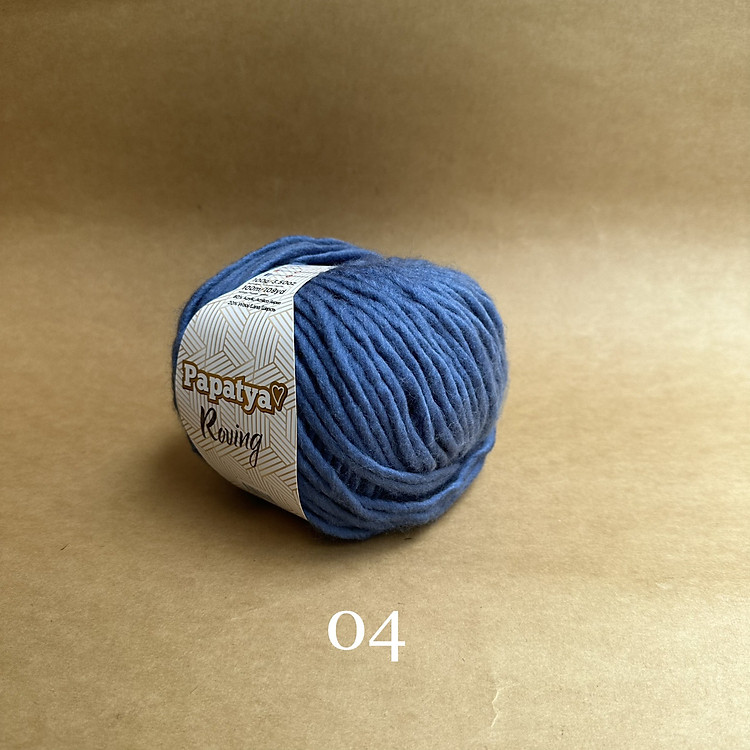 Len Papatya ấm trơn cỡ sợi to Roving đan móc thú bông, nón, khăn, áo ấm mùa đông siêu nhanh