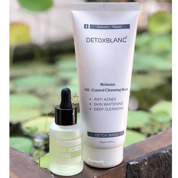 Combo Mặt nạ (Detox mask) và Serum Lộc Đề ( Peel Acnes Detox BlanC)