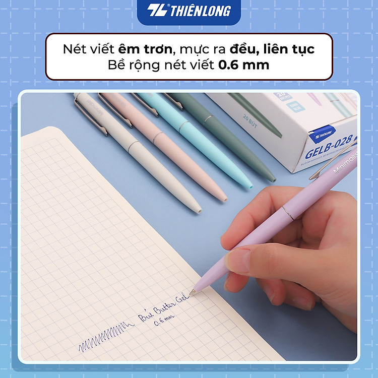Bút gel B - Minimalist Butter Gel Thiên Long (Mực xanh) - Ảnh 6