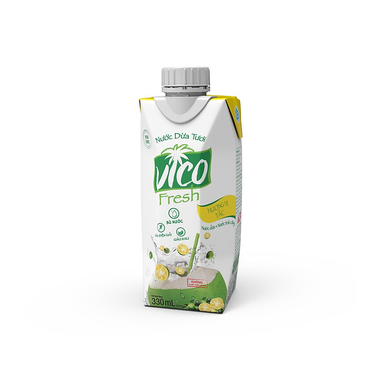 1 HỘP DỪA TẮC VICO FRESH 330ML