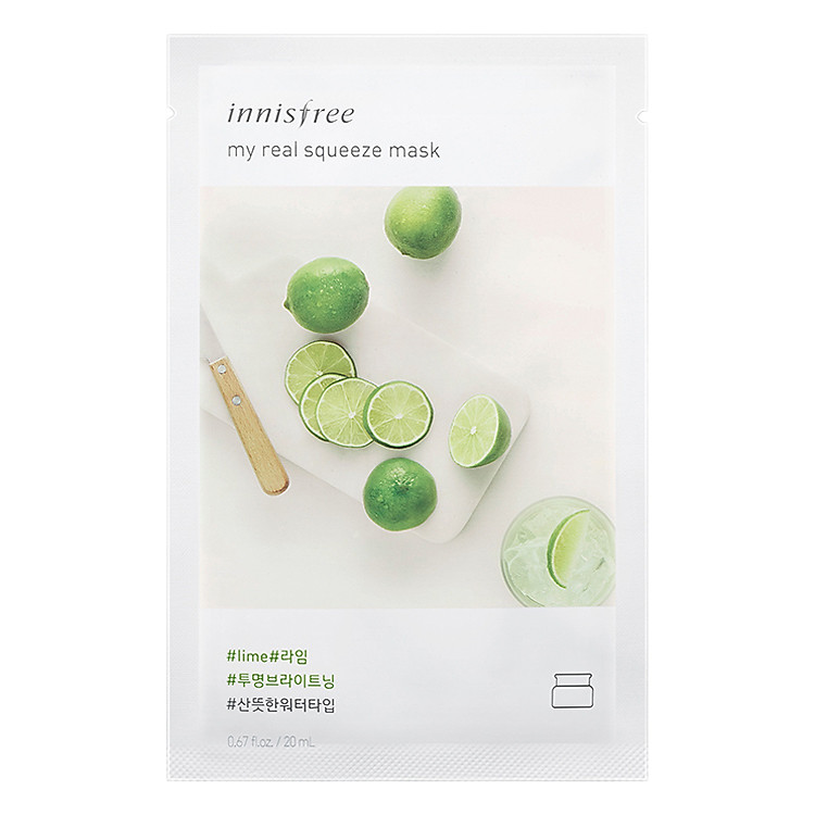 Mặt Nạ Giấy Làm Sáng Da Từ Chanh Innisfree My Real Squeeze Mask - Lime (20ml)