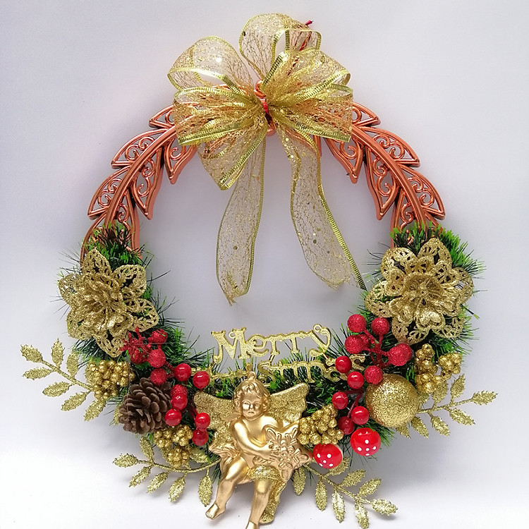 Vòng Nguyệt Quế trang trí Giáng Sinh (đường kính 30cm)