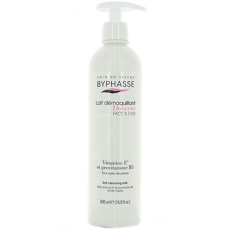 Sữa tẩy trang dịu nhẹ Byphasse soft cleansing milk 500ml