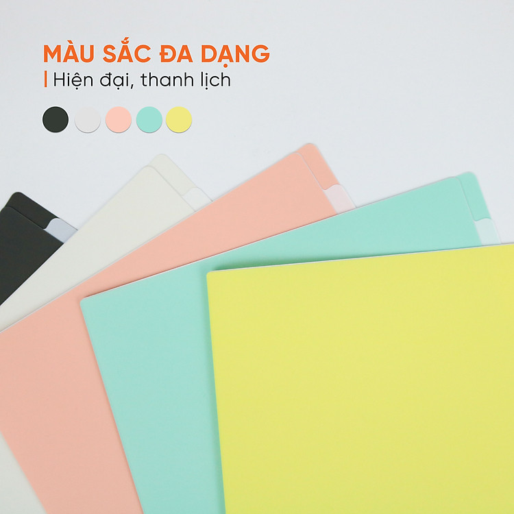 Bìa Lá 3 Ngăn Phân Trang A4 Silky (5 cái) - Ảnh 3