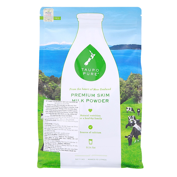 Sữa Bột Tách Béo Taupo - Premium Skim Milk Powder (1Kg)