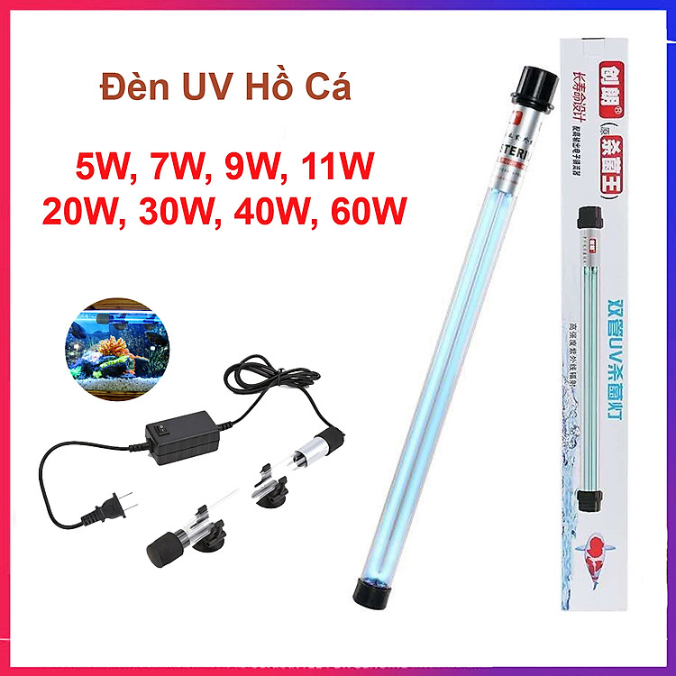 Đèn UV 5W-200W Diệt Khuẩn Nước Hồ Cá, Nước Thải, Sinh Hoạt, Làm Trong Chỉ 7 Ngày