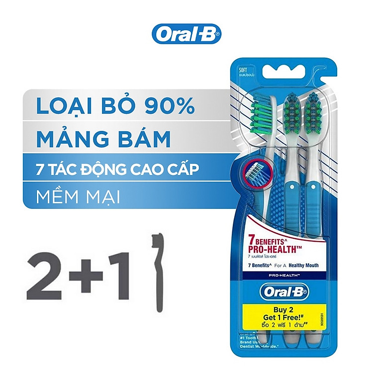 Bộ Bàn Chải Đánh Răng ORAL-B 7 Tác Động (Mua 2 tặng 1)