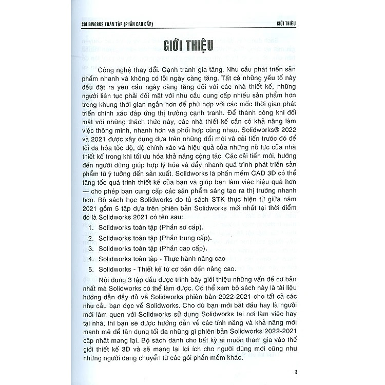 SOLIDWORKS TOÀN TẬP (PHẦN CAO CẤP) - DÙNG CHO CÁC PHIÊN BẢN SOLIDWORKS 2022 - 2021 - Ảnh 2