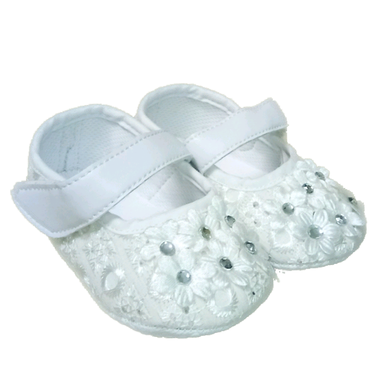 Giày tập đi đính đá trắng