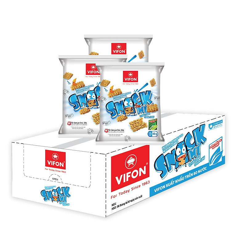 Thùng 24 Gói Snack Mì Hải Sản Chua Cay 40g VIFON