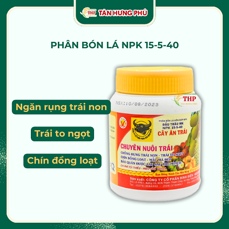 Phân Bón Lá Cao Cấp Đầu Trâu MK 15-5-40 (Cây Ăn Trái) 400g