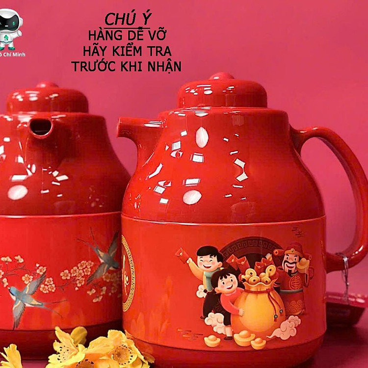 BÌNH PHA TRÀ HOA VĂN TẾT 1055TS