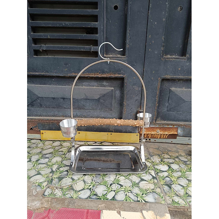 1 cầu đứng nhỏ (thanh ngang gỗ gạo) dài 30 rộng 22 cao 40 dùng cho chim, vẹt đứng (chưa bao gồm xích chân)