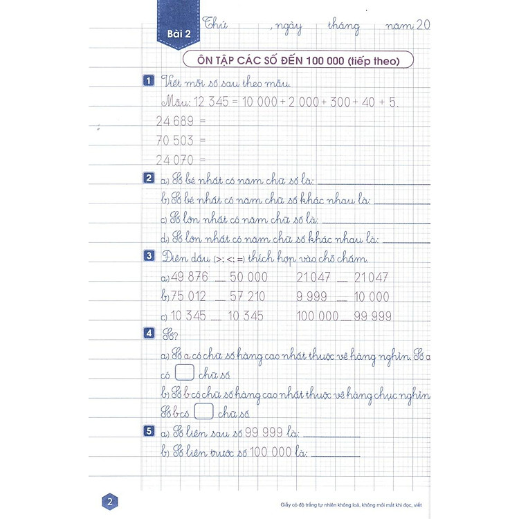 Vở Ô Li Bài Tập Toán 4 - Quyển 1 - Ảnh 5