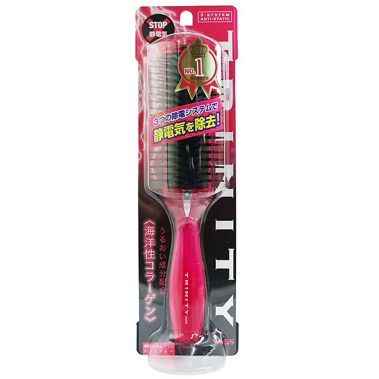 Lược Chải Tóc Chống Tĩnh Điện Nhật Bản TY-980 anti-static Brush Trinity, Có Chứa Thành Phần Dưỡng Ẩm