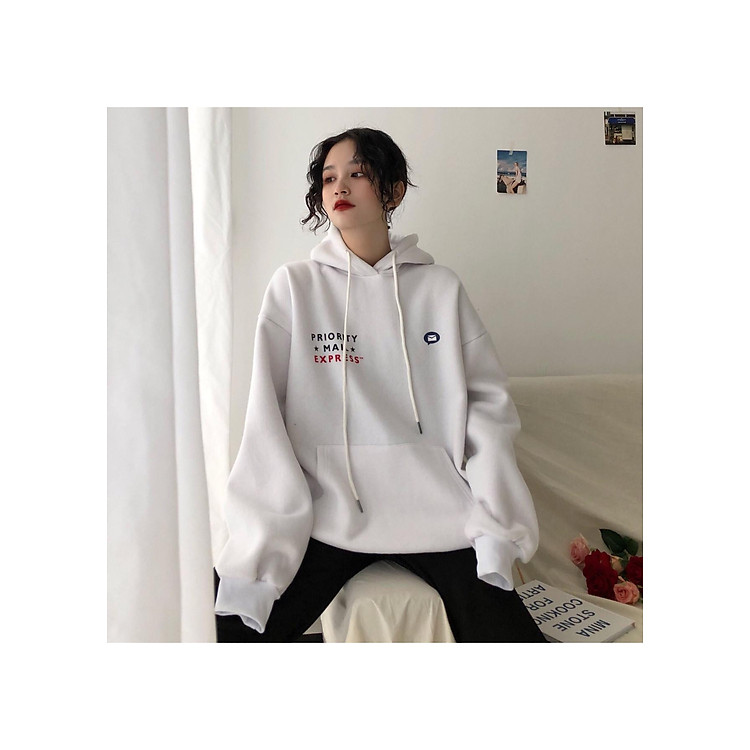 Áo hoodie nam nữ form rộng Unisex một màu in bìa thư cá tính Hàn Quốc – FORMEN SHOP – FMGV027