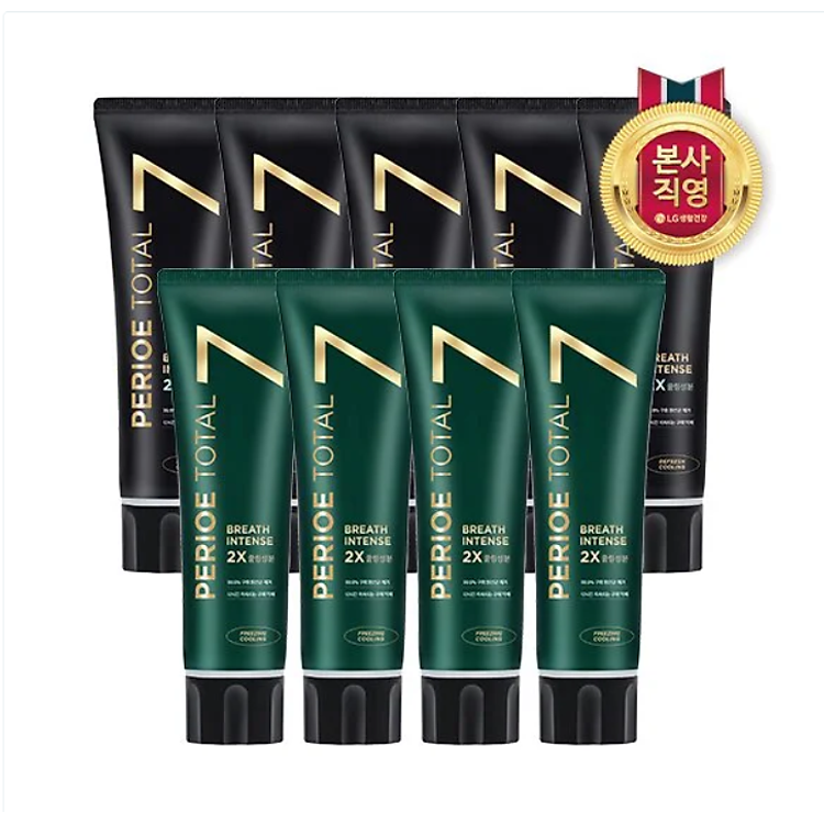 KEM ĐÁNH RĂNG HÀN QUỐC 7 TÁC DỤNG (phiên bản mới) TRẮNG SẠCH, BẢO VỆ RĂNG TOÀN DIỆN Kem Đánh Răng Perioe Total 7 Intense Original Repair Toothpaste 120g0G