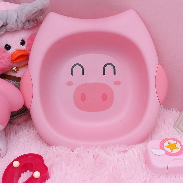 Thau rửa mặt cho bé hình thú ngẫu nhiên ( Tặng 01 khăn lau tay, 01 nút bịt ổ điện )